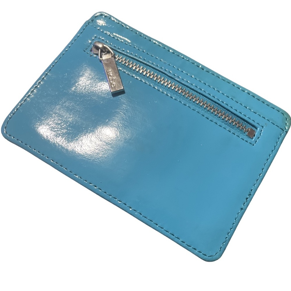 Hobo The Original Euro Slide Card Case Tranquil Blue Patent Leather